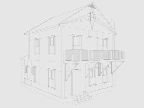 Cartoon House 6 low poly 3D 模型