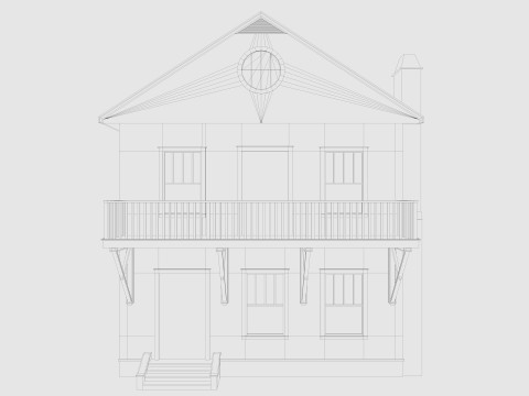 Cartoon House 6 low poly 3D 模型