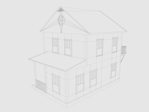 Cartoon House 6 low poly 3D 模型
