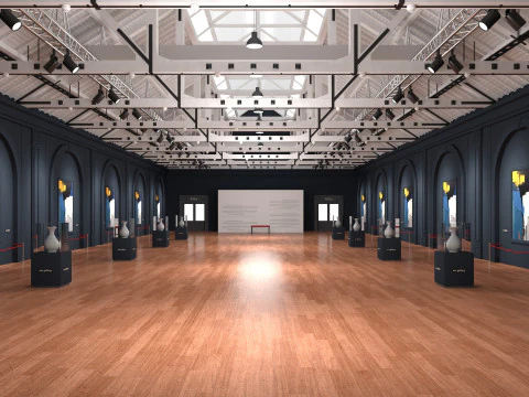 美术馆展览阁楼 3D 模型