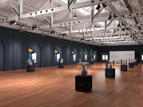 Art Gallery Exhibition Loft 3D Model