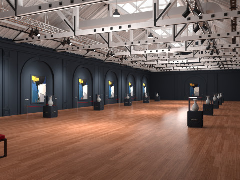 Art Gallery Exhibition Loft 3D-Modell