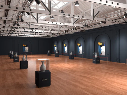 Art Gallery Exhibition Loft 3D Model