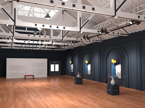 Art Gallery Exhibition Loft 3D Model