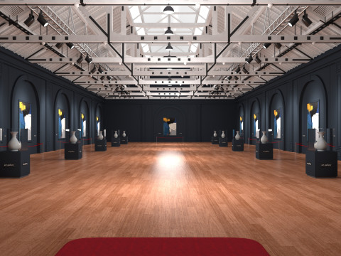 Art Gallery Exhibition Loft 3D-Modell
