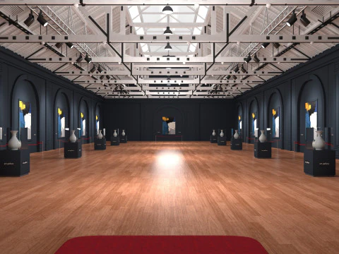 Art Gallery Exhibition Loft 3D Model