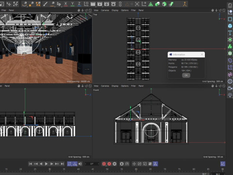 Art Gallery Exhibition Loft 3D-Modell