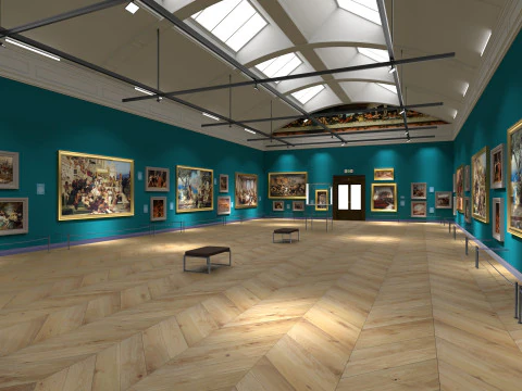 Galleria d'arte 2 Modello 3D