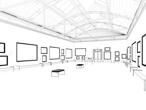 Художня галерея 2 3D Модель