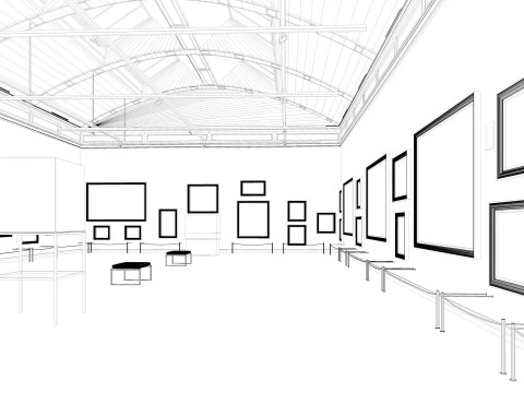 Художня галерея 2 3D Модель