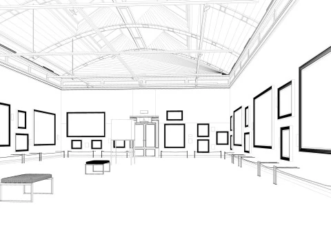 Художня галерея 2 3D Модель