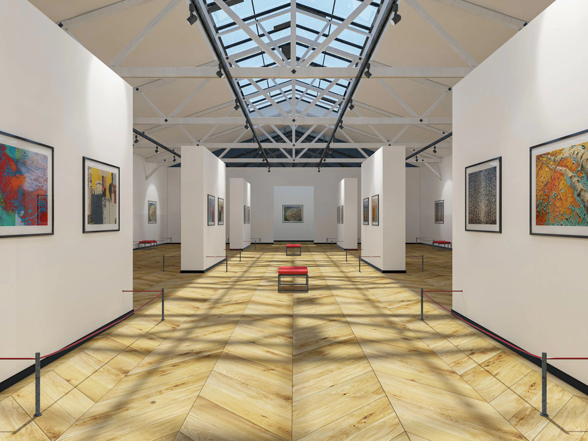 Art Gallery Exhibition 3D Model .c4d .max .obj .3ds .fbx .stl .blend 