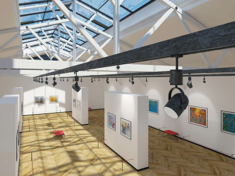 Art Gallery Exhibition 3D Model