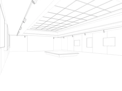 Art Gallery Exhibition 2 3D Model