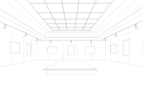 Art Gallery Exhibition 2 3D Model