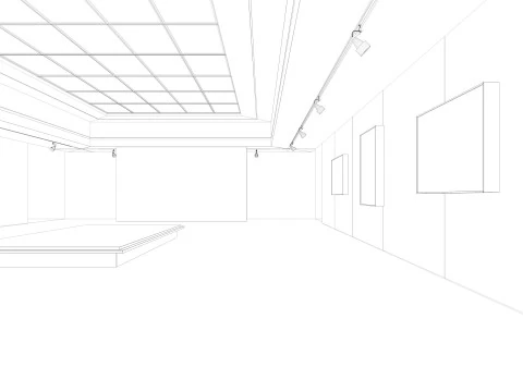Art Gallery Exhibition 2 3D Model