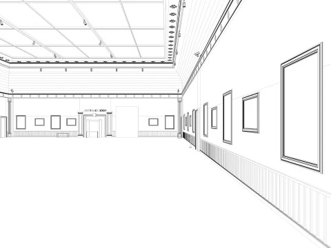 Art Gallery Exhibition 3 3D Model