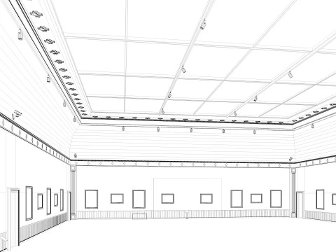 Art Gallery Exhibition 3 3D Model