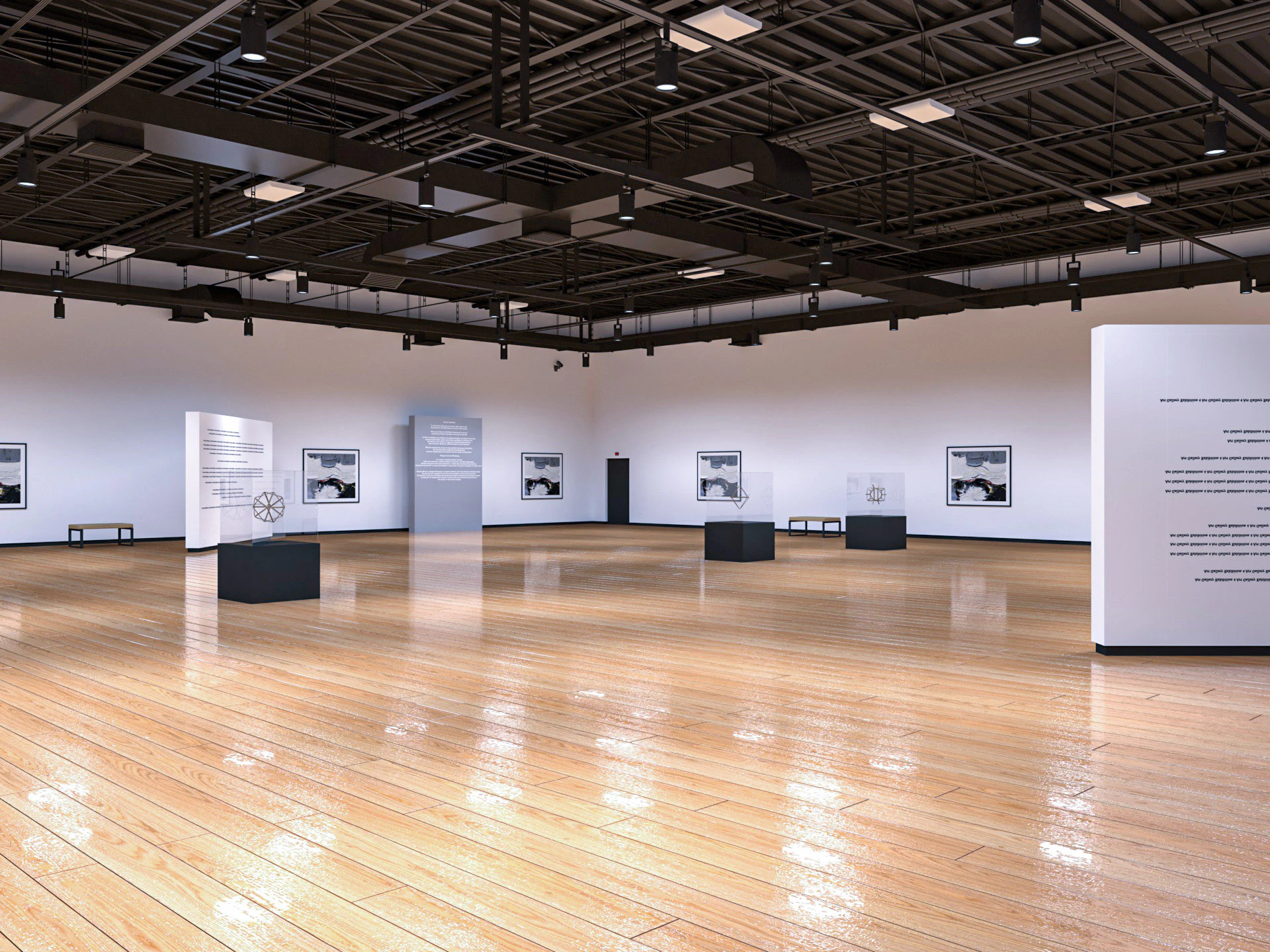 Art Gallery Exhibition 4 3D Model .c4d .max .obj .3ds .fbx .stl .blend 