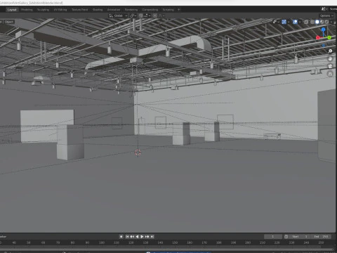 Art Gallery Exhibition 4 3D Model