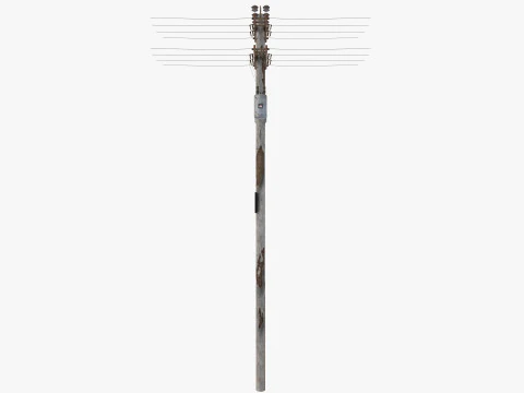 Verlassener Strommast 3D Modell