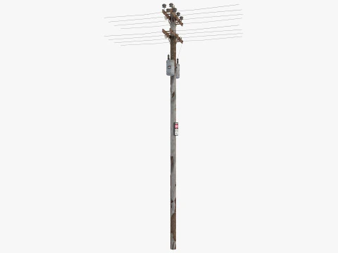 Verlassener Strommast 3D Modell