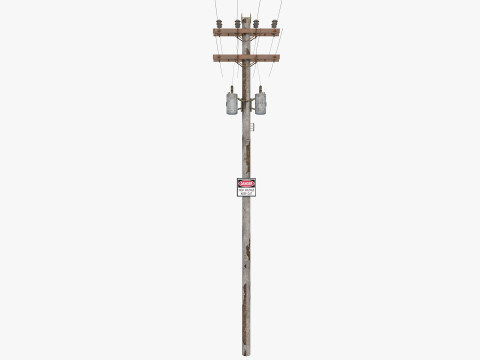 Abandoned Electric Pole Model 3D