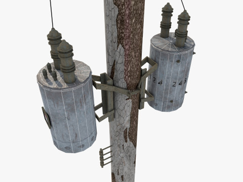Abandoned Electric Pole Model 3D