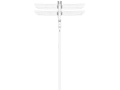 Abandoned Electric Pole Model 3D