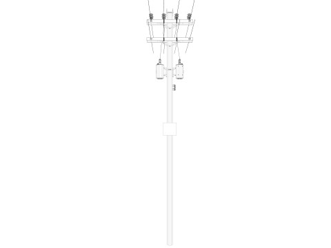 Abandoned Electric Pole Model 3D