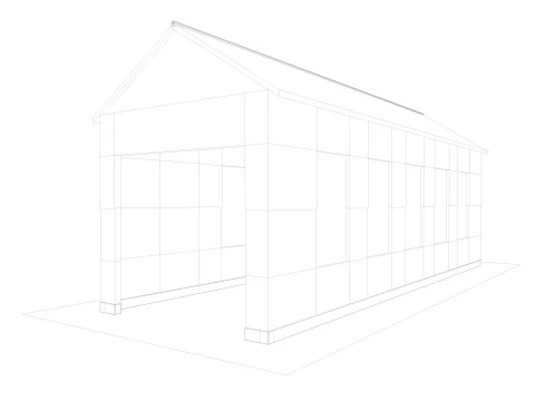 Abandoned industrial Building Low-poly 3D Model