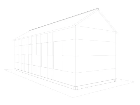 Abandoned industrial Building Low-poly 3D Model