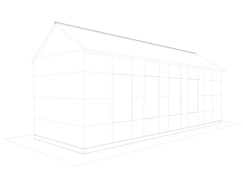 Abandoned industrial Building Low-poly 3D Model