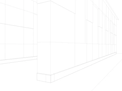 Abandoned industrial Building Low-poly 3D Model
