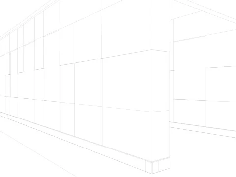 Abandoned industrial Building Low-poly 3D Model