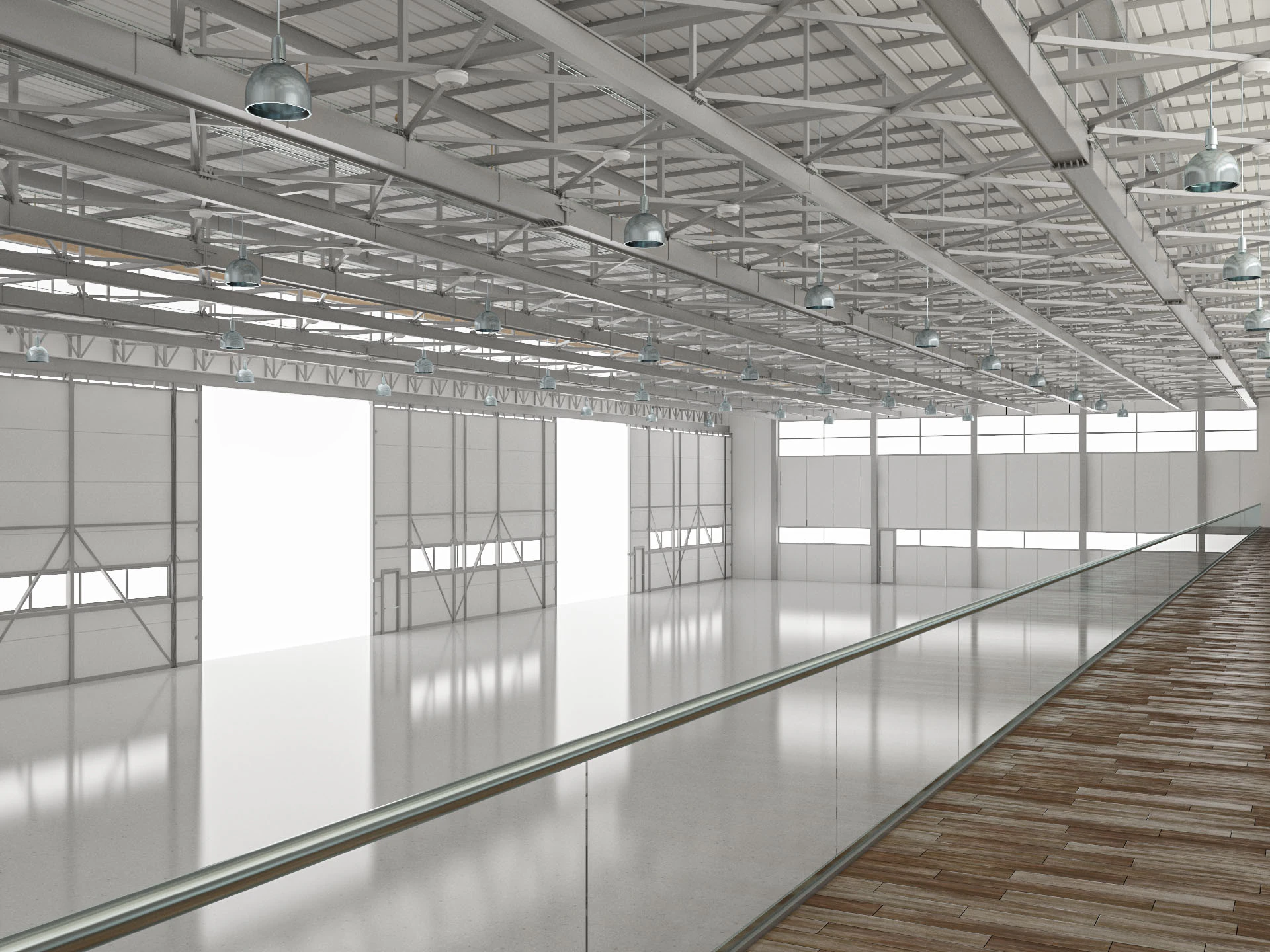 Aircraft Hangar 3D Model .c4d .max .obj .3ds .fbx .stl .blend 