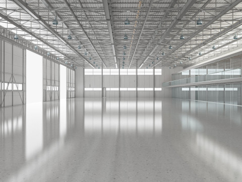 Aircraft Hangar 3D Model