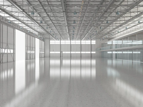 Aircraft Hangar 3D Model