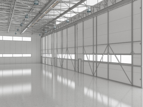 Aircraft Hangar 3D Model