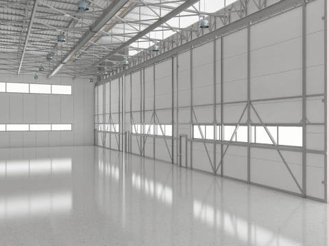 Aircraft Hangar 3D Model