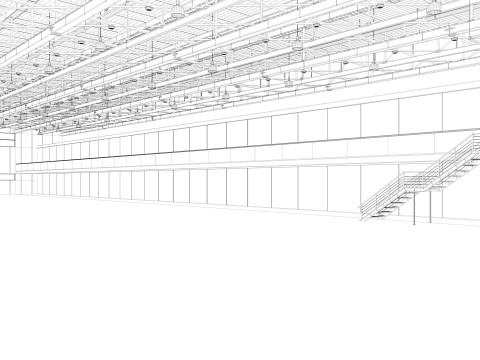 Aircraft Hangar 3D Model