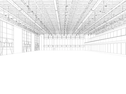 Aircraft Hangar 3D Model