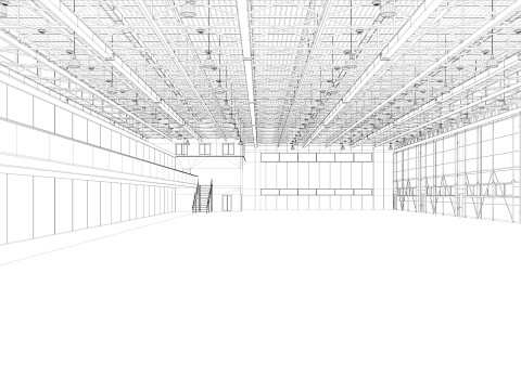 Aircraft Hangar 3D Model
