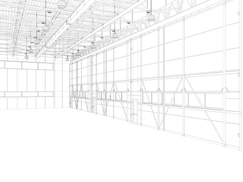 Aircraft Hangar 3D Model