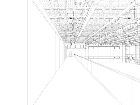 Aircraft Hangar 3D Model