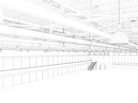 Aircraft Hangar 3D Model