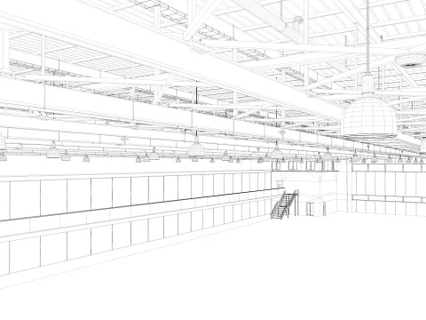 Aircraft Hangar 3D Model