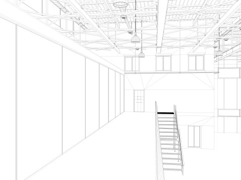 Aircraft Hangar 3D Model