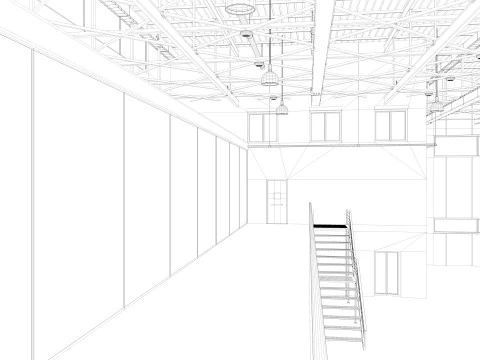 Aircraft Hangar 3D Model