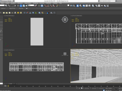 Aircraft Hangar 3D Model